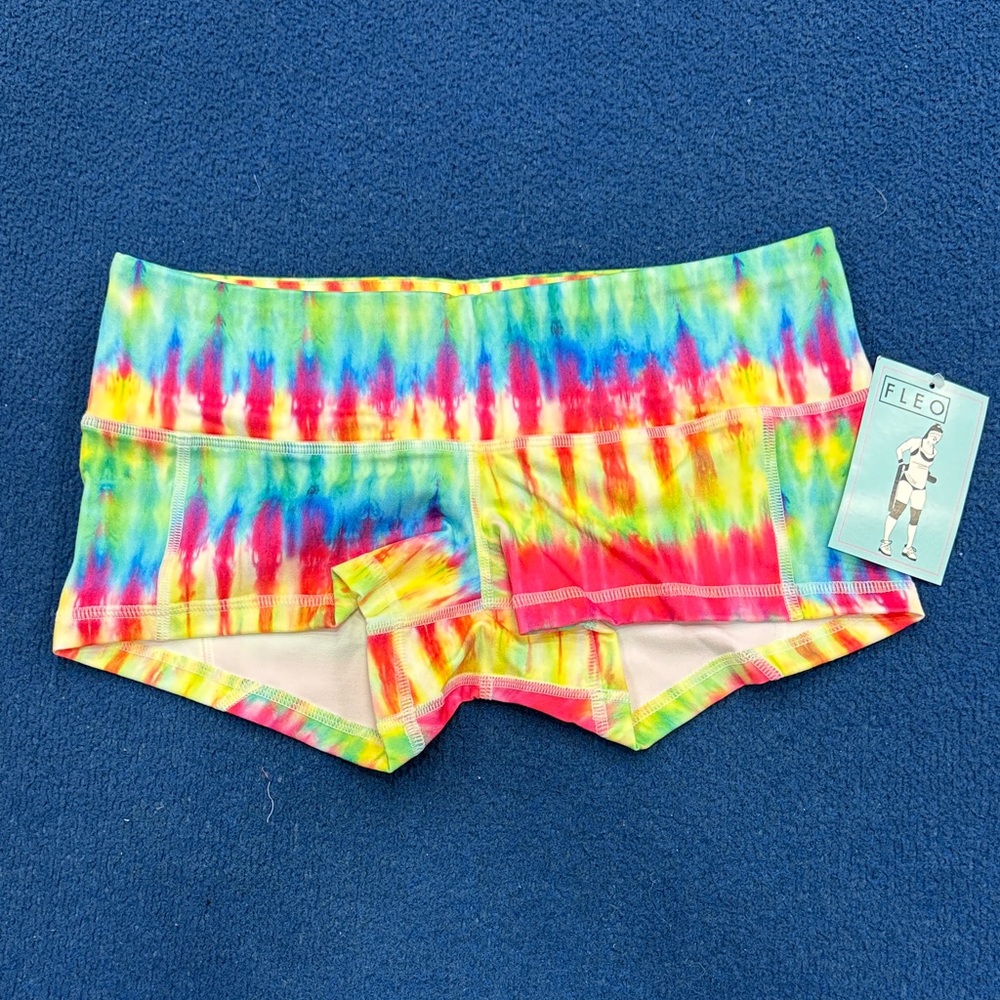 Fleo Rainbow Tie-Dye Shorts